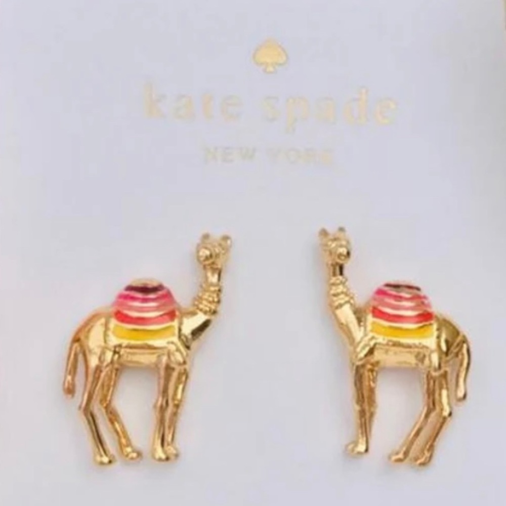 Kate Spade Spice Things Up camel post earrings NWT